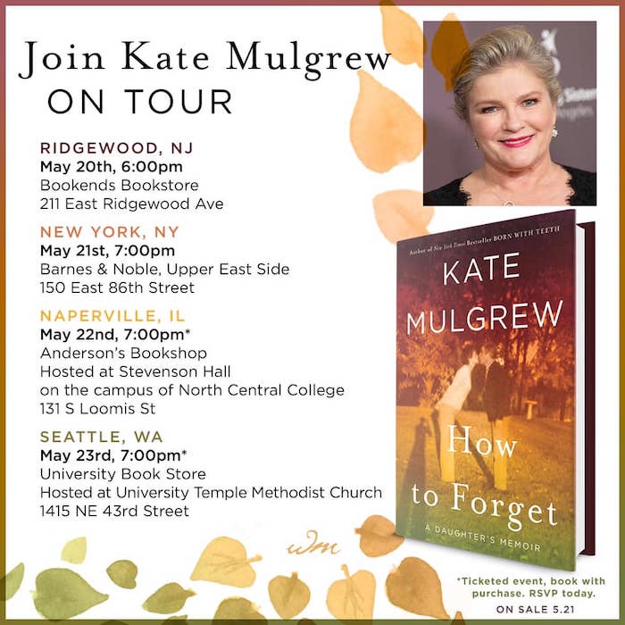 how to forget book tour